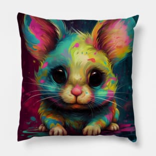 Cute little beautiful chinchilla. Pillow