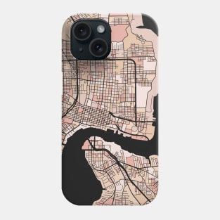 Jacksonville Map Pattern in Soft Pink Pastels Phone Case