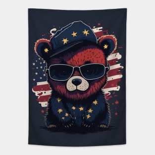 Patrioic Bear Tapestry