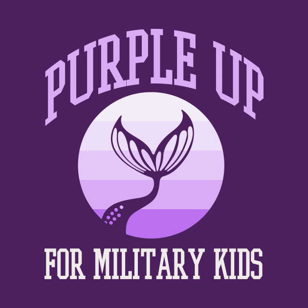 Purple Up for Military Kids Kids Mermaid Military Purple-Up Day by PodDesignShop