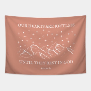 Rest In God - Bible Verse Christian Quote Tapestry