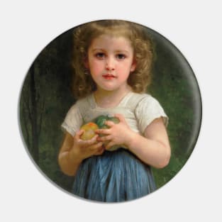 Petite Fille Tenant des Pommes Dans les Mains by William-Adolphe Bouguereau Pin