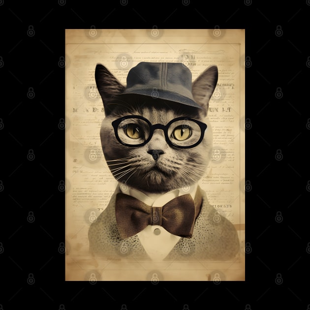 Lawyer of Catsland - Vintage Cat in Suit by Art-Jiyuu