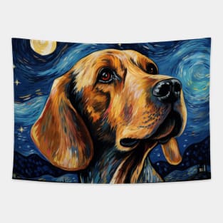 American English Coonhound Night Tapestry