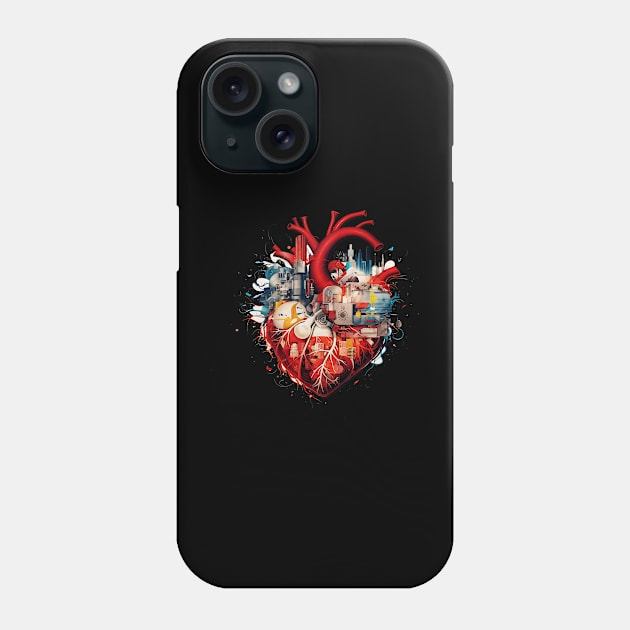 etched onto a  heart Phone Case by Printashopus