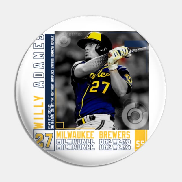 Willy Adames Baseball Edit Tapestries Brewers - Willy Adames