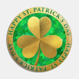 St. Patrick's Gold Clover Pin