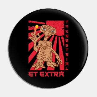 ET Extra Terrestrial Retro Japanese Pin