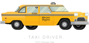 Taxi Driver - Famous Cars Magnet