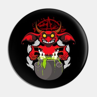 Demon Imp's Cauldron Occult Pin