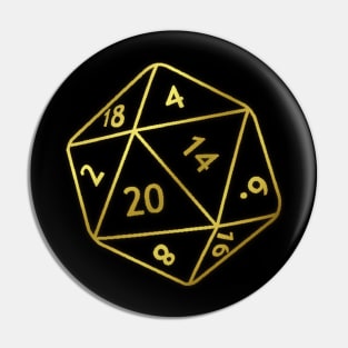 Gold Dice Pin