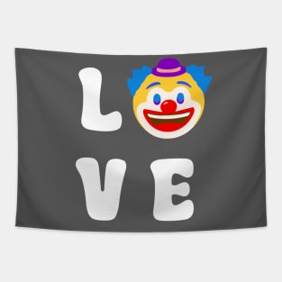 Love Clown White Tapestry