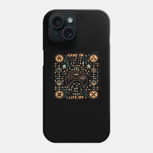 Game ON, Life off Digital Pattern Phone Case