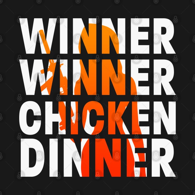 Winner Winner Chicken Dinner tshirt Woman Silhouette by NearlyNow