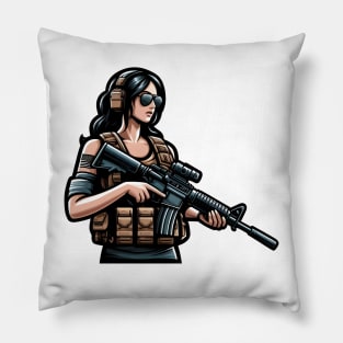 Tactical Girl Pillow