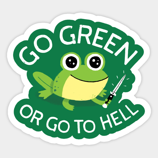 Go Green - Frog - Sticker