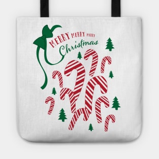 Candy Cane Merry Christmas! Tote