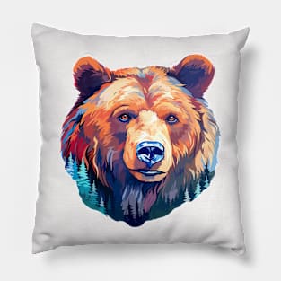 Grizzly Bear Animal World Wildlife Beauty Discovery Pillow