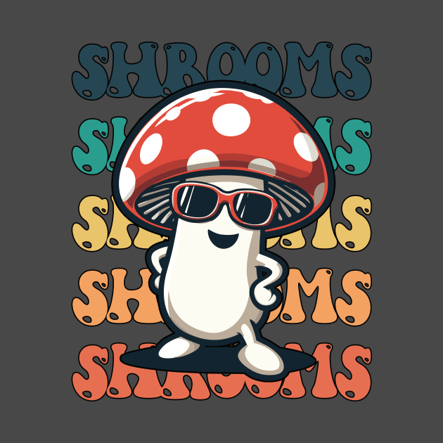 SHROOMS - Foraging - Fungi - Cottagecore - Retro by KromADesign