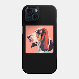 70s Basset Hound Vibes: Pastel Pup Parade Phone Case