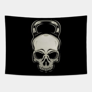 Skull dumbell Tapestry