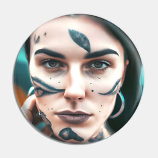 Urban Tribal Woman Pin