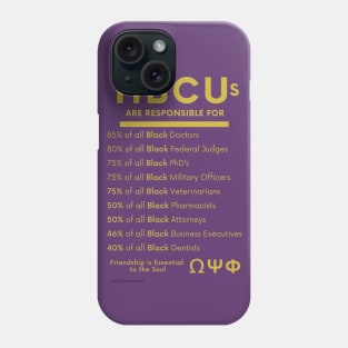 HBCUs are responsible for… DIVINE NINE (OMEGA PSI PHI) Phone Case