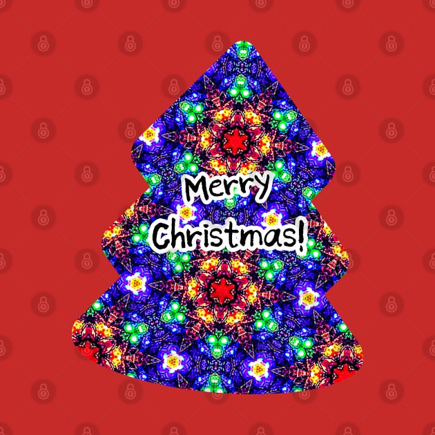 Sparkling Christmas tree pattern. by PatternFlower