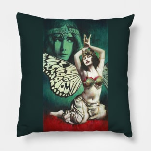 Vintage Butterfly Belly Dancer Pillow