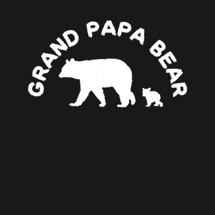 Grand Papa Bear with 1 One Cub Shirt Grandfather Gift T-Shirt