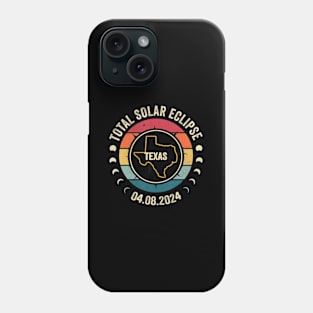 Texas Total Solar Eclipse 2024 American Totality April 8 Phone Case