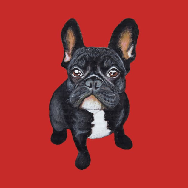 Dog French Bulldog by PaperTigress