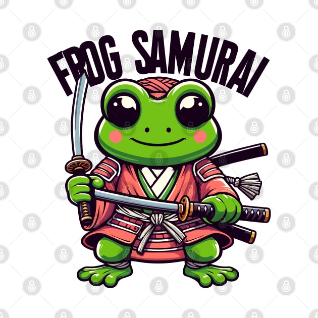 Samurai Kawaii Frog by JessArty