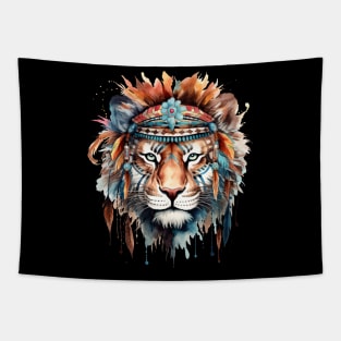 Watercolor Boho Tiger #1 Tapestry