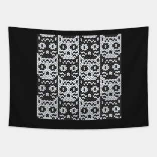 Funny cat knitted pattern Tapestry