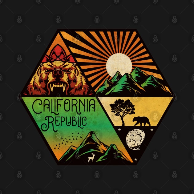 Vintage California Republic by CTShirts