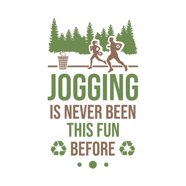 Plog Tshirt - Jogging Plogging To Clean Nature Fitness by TellingTales