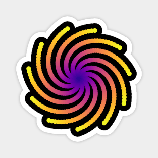 Galaxy Spiral | Light Sunset Yellow Red Blue Magnet