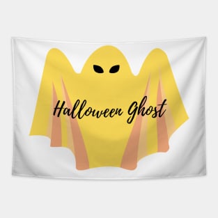 yellow ghost halloween art Tapestry