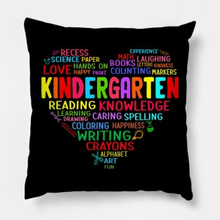 Kindergarten Team Heart Back To School Teacher Student Lover Pillow