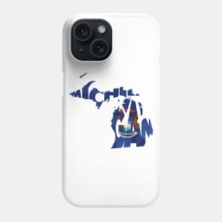 Michigan Typo Map Phone Case