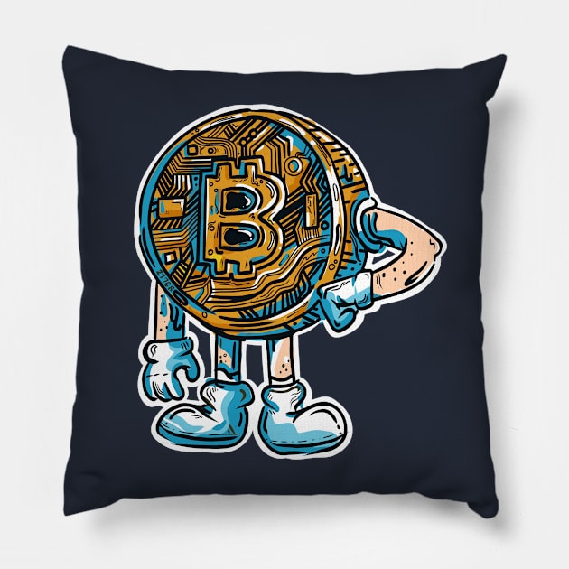 Bitcoin Boi Pillow by clothingncrypto