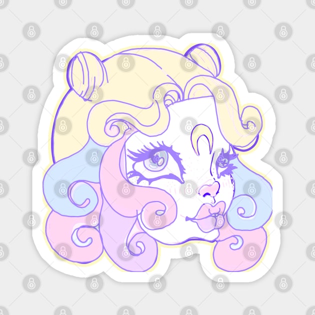 Pastel Girl Magnet by Flowersintheradiator