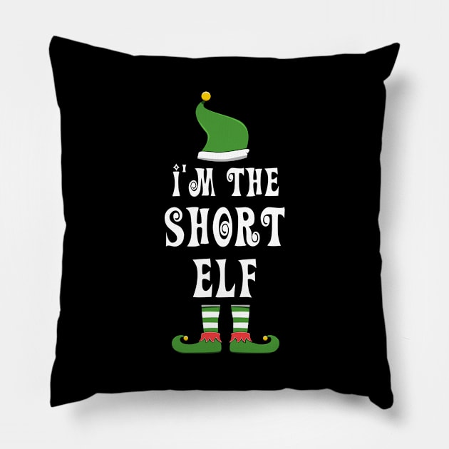 Short Elf for Matching Family Christmas Group Pillow by jkshirts