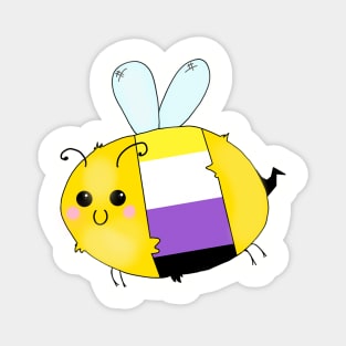 Pride Bees - Nonbinary Magnet