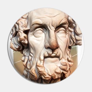 Greek Poet Homer illustration Pin