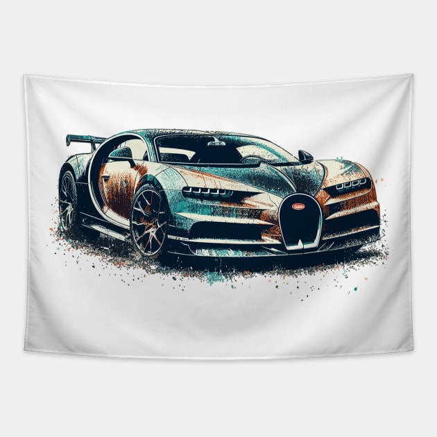 Bugatti Chiron Tapestry by Vehicles-Art