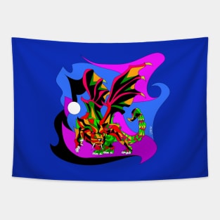 kaiju manticore ecopop monster arts Tapestry