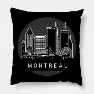 Montreal Canada Skyline Pillow