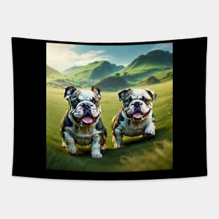 Bulldog Puppies Tapestry